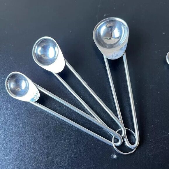 Small Measuring Spoons Stainless Steel Dash Pinch Smidgen 1, 1/2, 1/4 TSP Set/6 - Picture 3 of 9